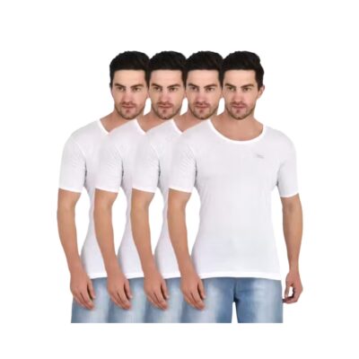 BANSAL GOLDLINE Men’s Premium Cotton Vests – Pack of 4