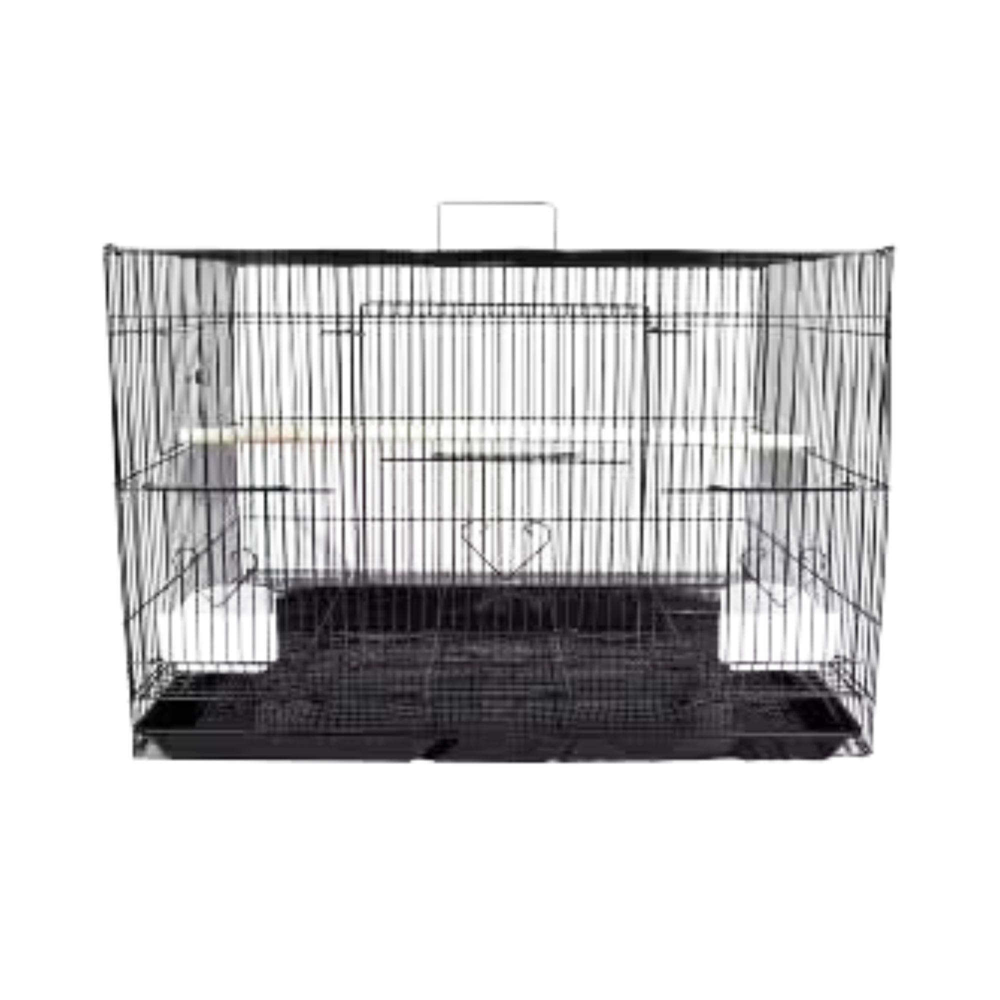 Foldable Metal Bird Cage for Small Birds with Accessories