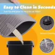 Grey Double Layer Cat Litter Mat – Waterproof & Washable - Image 4