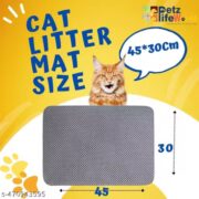 Grey Double Layer Cat Litter Mat – Waterproof & Washable - Image 3