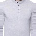 Men’s Party Wear Self-Design Polyester T-Shirt