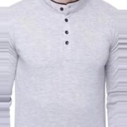 Men’s Party Wear Self-Design Polyester T-Shirt