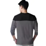Men’s Round Neck Colourblocked Cotton Blend T-Shirt - Image 3