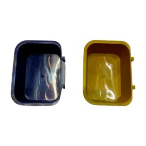 Multicolour Bird Cage Food & Water Feeder Set (2 Pcs)