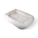 Ultra-Soft Cream Faux Fur Pet Bed – Small, 60×40×15 cm