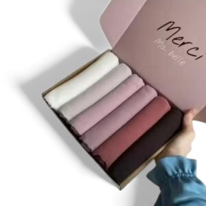 Women Premium Heavy Chiffon Hijab Set of 6 Combo