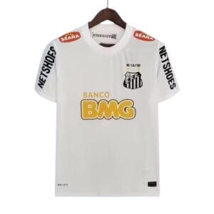 Neymar Jr Santos White Retro Jersey – Polycotton, Unisex Fit