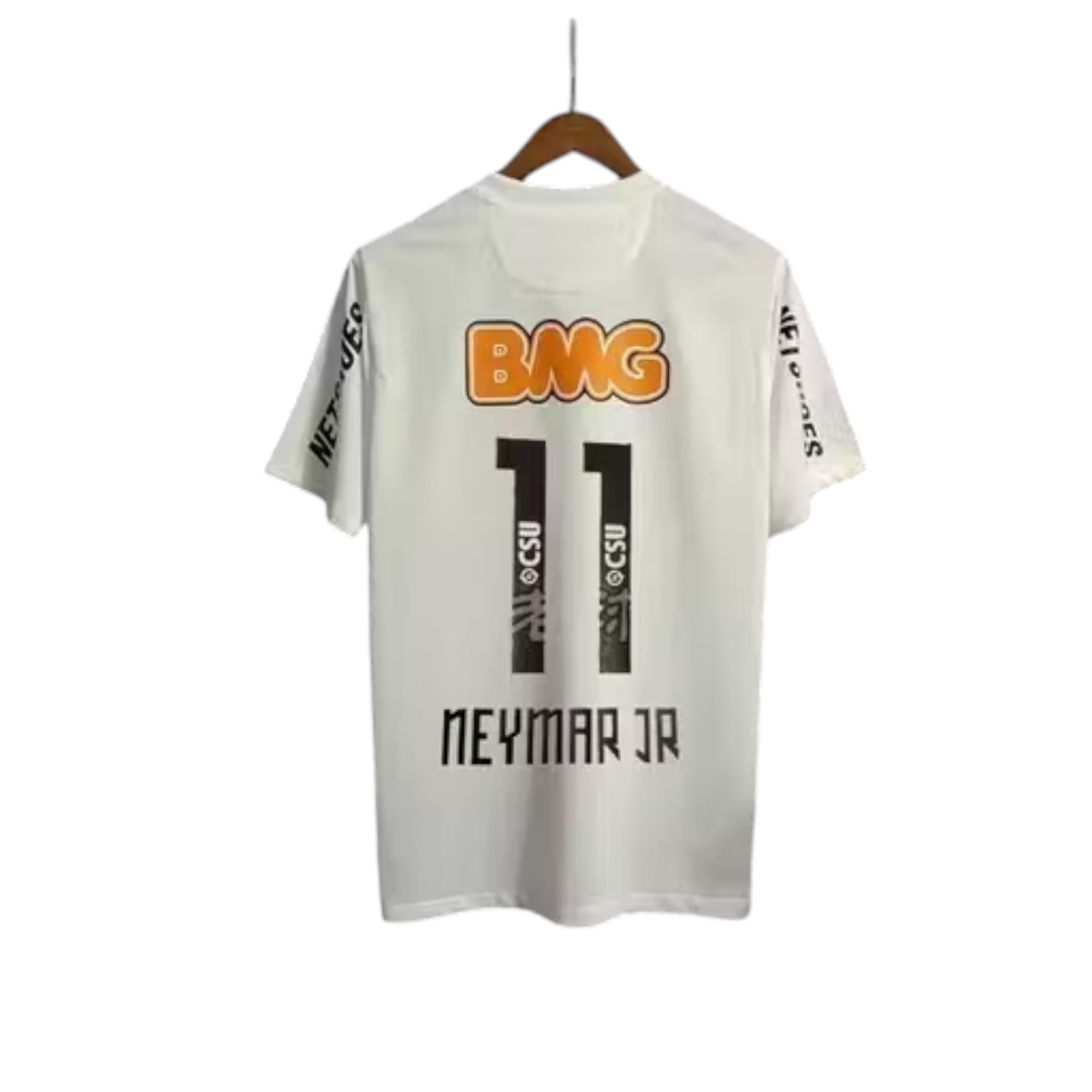 Neymar Jr Santos White Retro Jersey – Polycotton, Unisex Fit