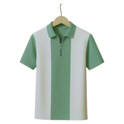 Men’s Striped Half Sleeves Polo Neck T-Shirt