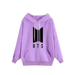 BTS Hoodie for Girls – Fancy Fleece Hoodie with BTS Print | K-Pop Army Women’s Winter Wear
