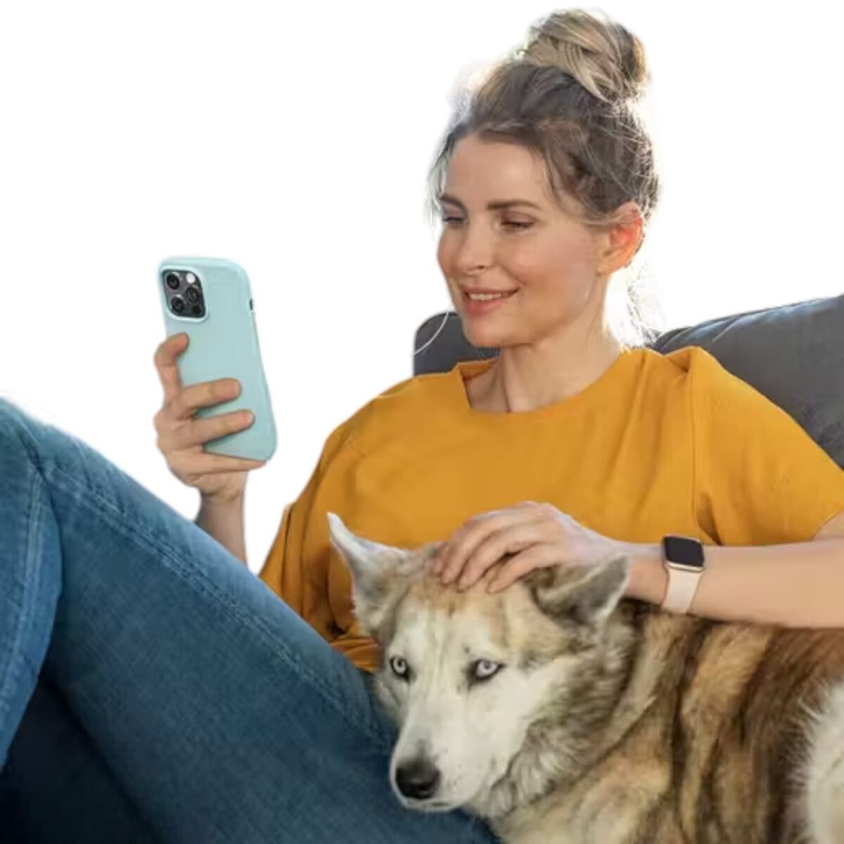 Turquoise Silicone iPhone 14 Case – Slim & Shockproof Cover - Image 2