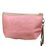 Peach Pink Glittery Makeup Pouch