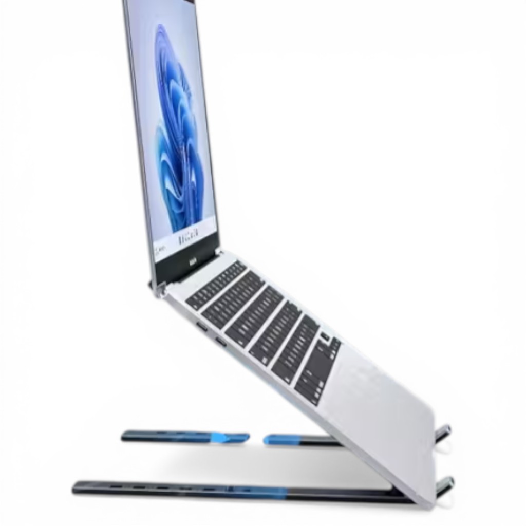 Adjustable Aluminum Laptop Stand for Desk – Foldable Ergonomic Laptop & Tablet Riser (10–15.6 Inch) - Image 2